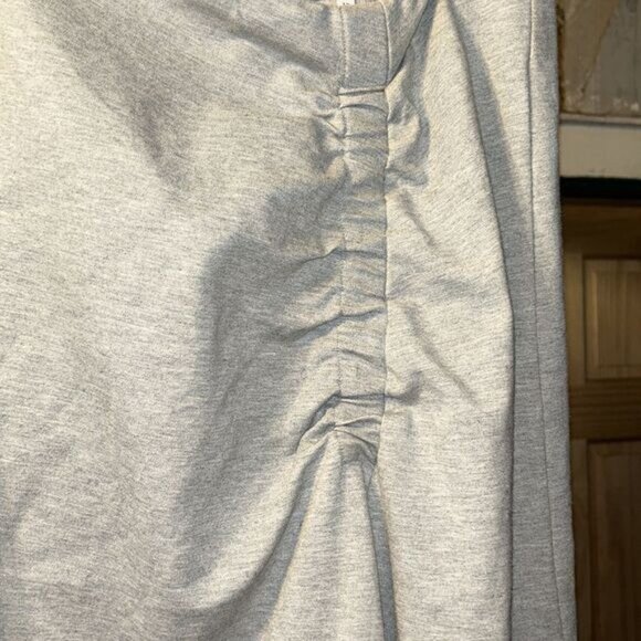Tibi Gray Ruched Pencil Skirt With Back Zipper Womens Size 12 Polyester Blend - Picture 2 of 7